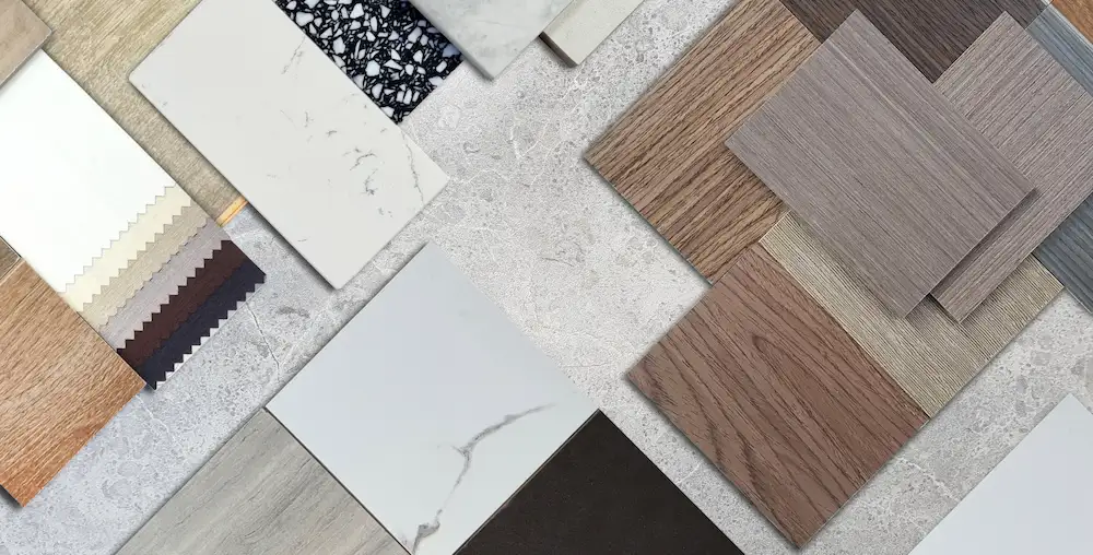 Echantillon de parquet et carrelage pour choisir