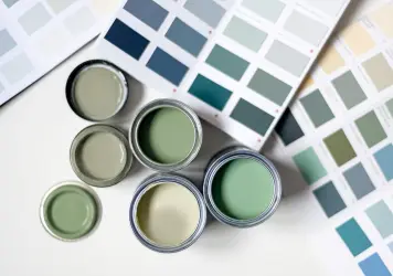 Image nuancier avec pots de peinture