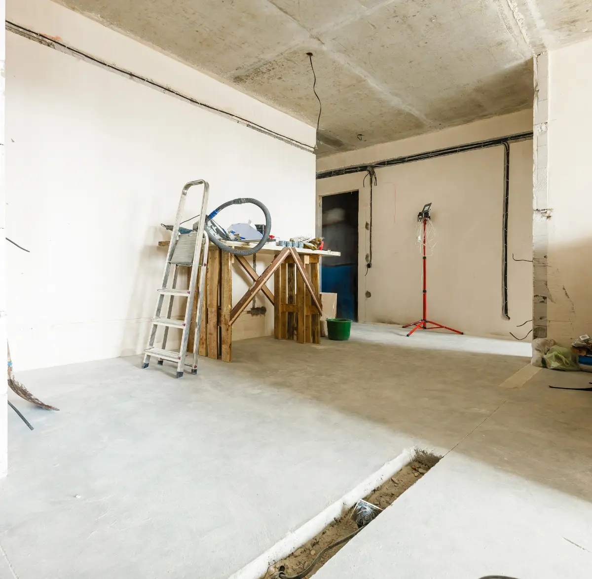 Image durant la rénovation d'un appartement
